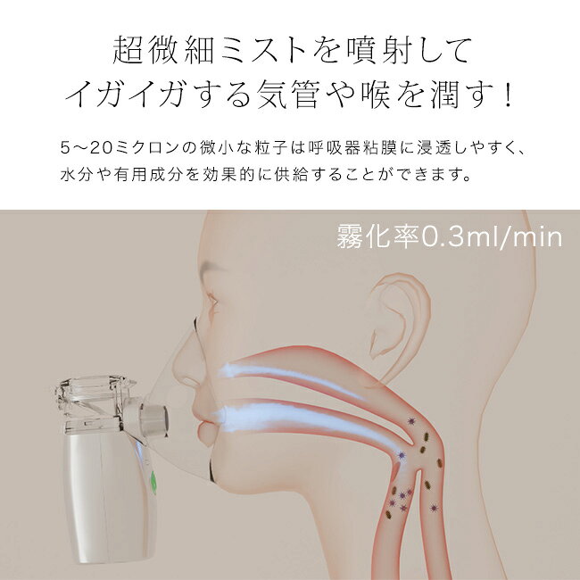 ＼特典あり／メディサナ[超音波 吸入器 喉 加湿 ハンディ 加湿器 のど 家庭用 家庭...