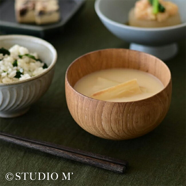 Japanese Soup Bowls - ＼特典あり／杢 もく ボウル S《2個セット》[お椀 ペア 食洗機対応 木製 おしゃれ 汁椀 小さめ 汁物 碗 かわいい 木のお椀 天然木 こども 椀 日本製 木のボウル スープカップ 味噌汁 スープボウル ウッドボウル 木 食器 子供 子ども] 即納