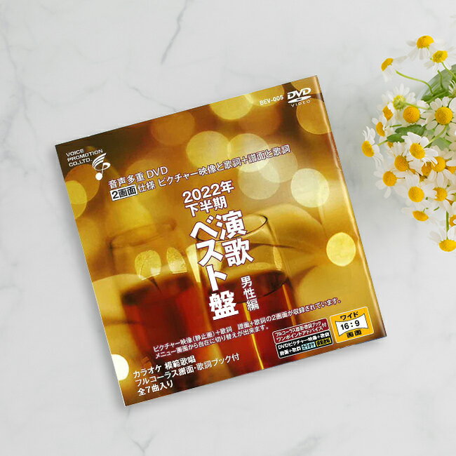 ◎音声多重DVDカラオケ 2022年下半期演歌ベスト盤 男性編[演歌 カラオケ DVD 歌 練習 カラオケDVD 自宅 家庭 ドライブ 年末 新年会 忘年会 カ...