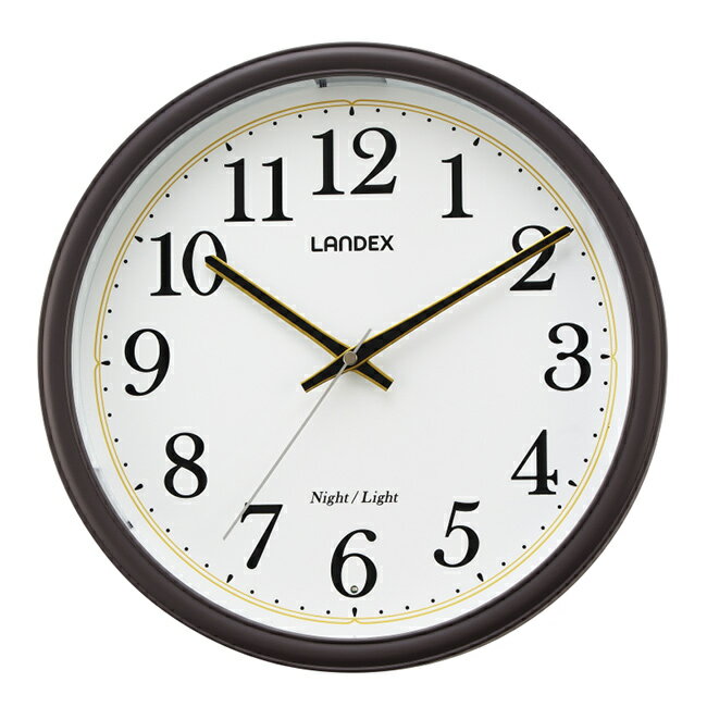 ◎Landex ランデックス ヨクテラス[壁掛け 電波時計 アナログ 壁掛け電波時計 夜間 夜 文字盤 光る 見やすい 壁掛電波時計 掛け時計 掛時計 室内 リビング 和室 洋室 壁掛時計 電波掛け時計] [2]