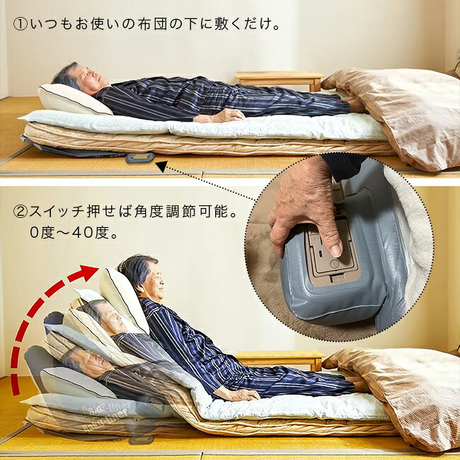 ＼特典あり／ラクライナーα[電動ベッド 介護 電動マット電動リクライニング 起き上...