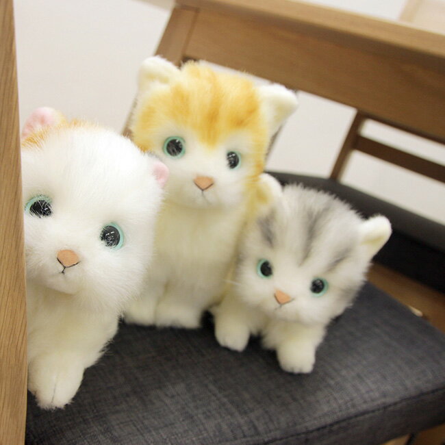 ＼レビュー特典あり／【ギフト対応無料】日本製 リアル 猫のぬいぐるみ 子猫 20cm[リアル ぬいぐるみ ネコ 猫 ねこ …