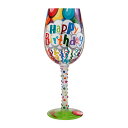 \レビュー特典あり/Lolita ワイングラス BIRTHDAY STREAMERS[440ml ガラス グラス 脚付き かわいい 子ども 大人 誕生日会 ホー...