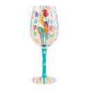 \レビュー特典あり/Lolita ワイングラス HAPPY BIRTHDAY BLAST[440ml ガラス グラス 脚付き かわいい 子ども 大人 誕生日会 ...
