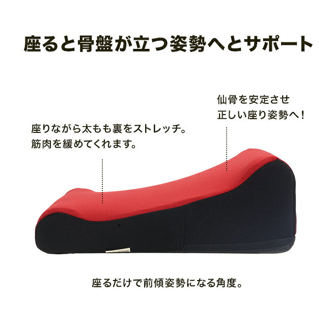 ＼特典あり／ろっかん式 ストレッチクッション[姿勢 矯正 保持 サポート クッション 太もも ハムストリング ストレッチ デスクワーク 座り仕事 パソコン作業 在宅ワーク リモートワーク オフィス 自宅 リビング ダイニング] uruza-10066653 URUZA(ウルザ) サンプル画像3