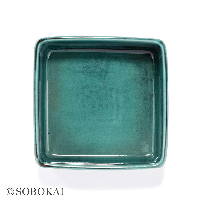 URUZA(ウルザ)の＼特典あり／SOBOKAI ソボカイ トルコ青釉 角お重 1段[お正月 おせち お節 おもてなし 陶器 重箱 一段 蓋付き ふた付き お重 保存容器 副菜 常備菜 作り置き 保存 容器 食器 角型 食卓 和モダン おしゃれ 和食 おせち料理] 即納｜アングル3