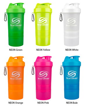 ◎SmartShake スマートシェイク O2GO 600ml[プロテイン シェイカー ボトル アスリート スポーツ ブレンダーボトル おしゃれ かわいい カラフル カラビナ] 1-2W