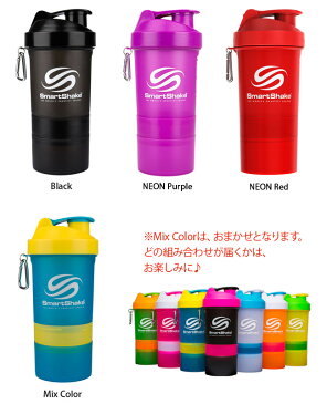 ◎SmartShake スマートシェイク O2GO 600ml[プロテイン シェイカー ボトル アスリート スポーツ ブレンダーボトル おしゃれ かわいい カラフル カラビナ] 1-2W