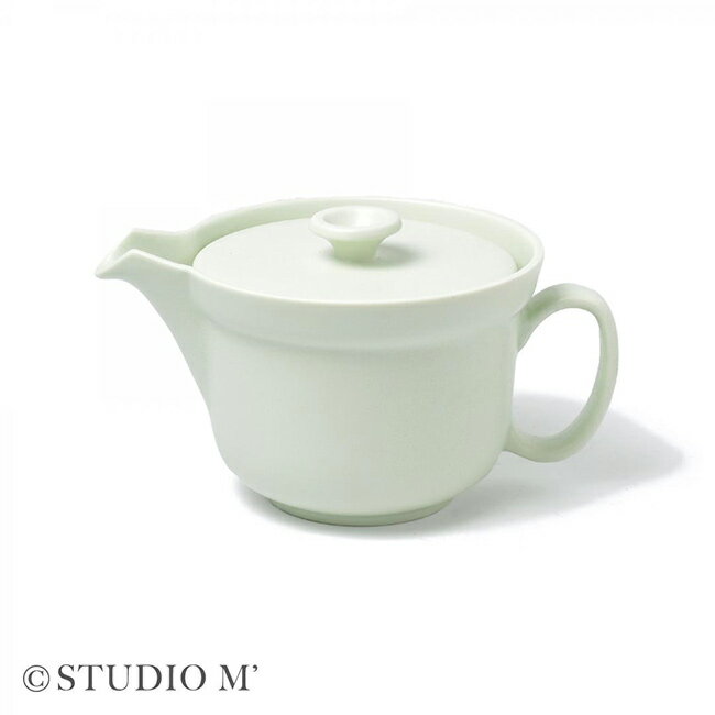 ＼特典あり／studio m’ スタジオエム ルースン ポット[急須 ティーポット 陶器 磁器 おしゃれ 日本製 紅茶 煎茶 ハーブティー 紅茶ポット 白 ホワイト グレー 洗いやすい 食洗機対応 食器 茶器 来客時 贈り物 ギフト] 即納