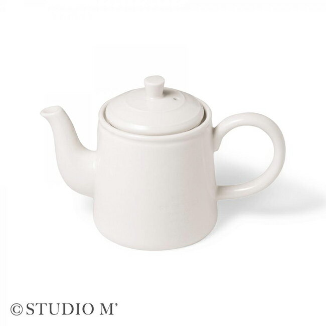 ＼特典あり／studio m’ スタジオエム キャトルルパ ポット[ティーポット 320ml かわいい おしゃれ 紅茶 お茶 半磁器 白 ホワイト ミント グリーン 1人用 〜 2人用 一人用 二人用 カフェ 喫茶店] 即納