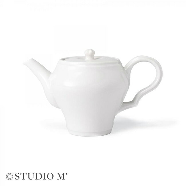 ＼特典あり／studio m’ スタジオエム ジャスミン ポット[ティーポット 280ml 急須 茶漉し 茶こし 付き スタジオ M エム おしゃれ かわいい 白 黒 1人用 2人用 1〜2人用 1杯 2杯 来客] 即納