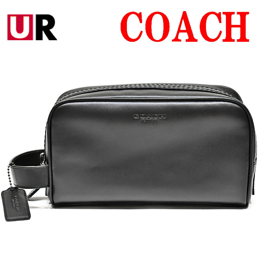 セカンドバッグ・ポーチ コーチ バッグ セカンドバッグ アクセサリーポーチ ポーチ メンズ レディース COACH 2522 QB/BK レザー スモール セカンドバッグ ブラック