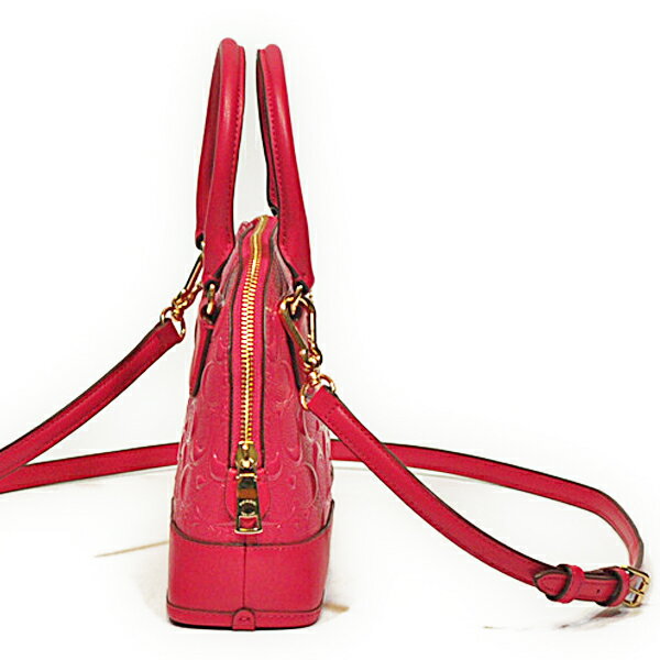 コーチ COACH バッグ F35279 ラグジュアリー デボスド シグネチャー パテント ミニ コーラ ドームド サッチェル レディース 