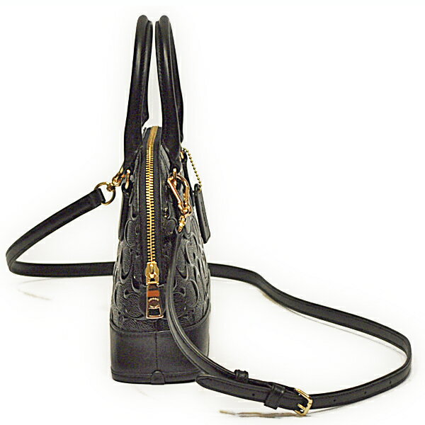 コーチ COACH バッグ F35279 ラグジュアリー デボスド シグネチャー パテント ミニ コーラ ドームド サッチェル レディース 