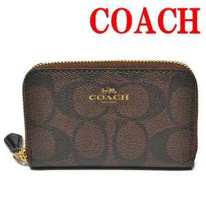 コーチ コインケース 財布 小銭入れ メンズ レディース 兼用 COACH アウトレット F78005 78005 IMAA8 PVC シグネチャー ジップ アラウンド コインケース ブラウン/ブラック