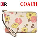 コーチ（COACH) コーチ ポーチ レディース ミニポーチ スマホポーチ スリム 花柄 小さい 薄い 可愛い ブランド L字ファスナー コーナージップ リストレット フローラル プリント CH647 FCH647 IMCAH