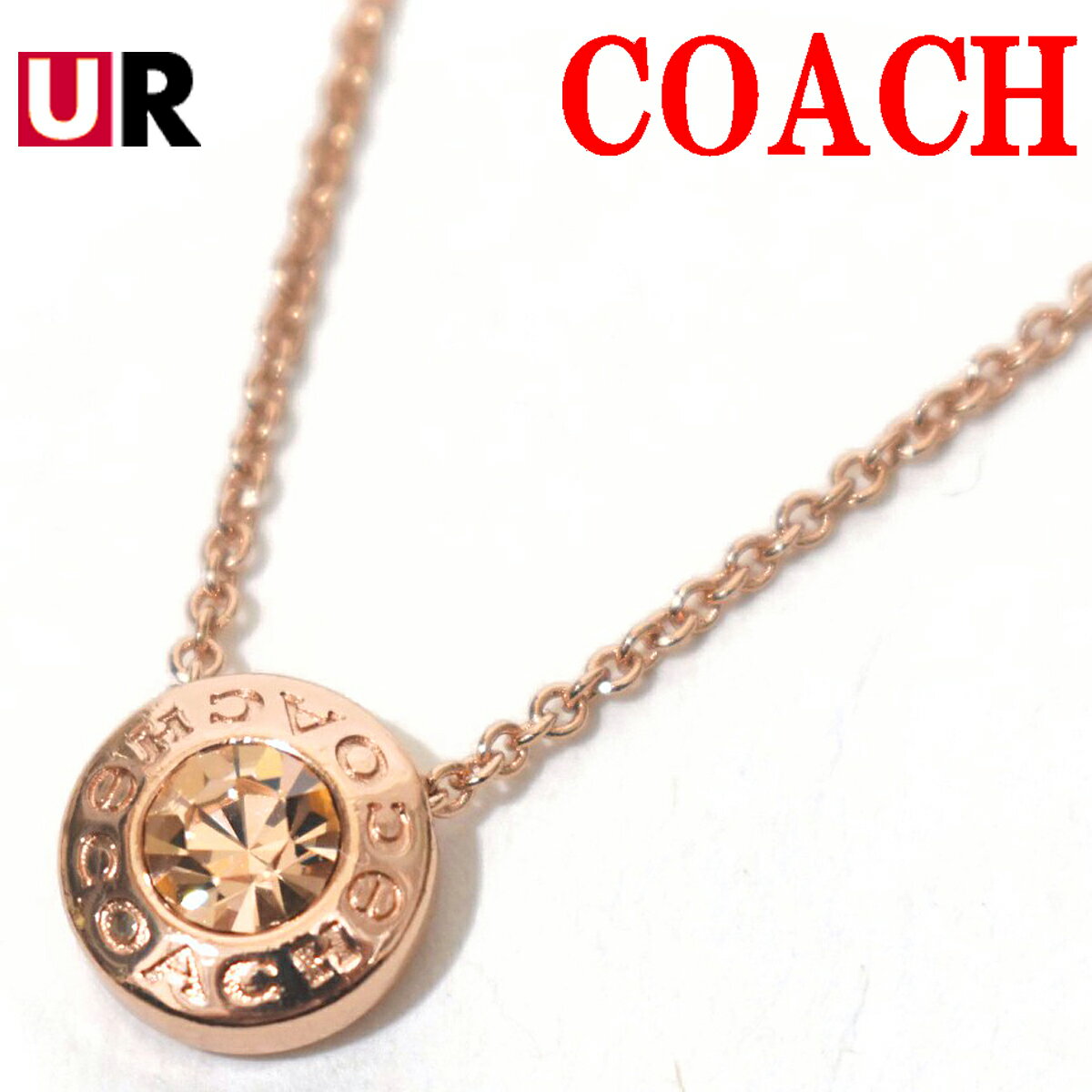 コーチ ネックレス レディース アクセサリー ジュエリー アウトレット COACH 54514 F54514 RGD オープン サークル ストーン ネックレス ローズゴールド