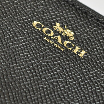 コーチ COACH 財布 小銭入れ F27569 IMBLK クロスグレイン レザー ジップ アラウンド コインケース ブラック