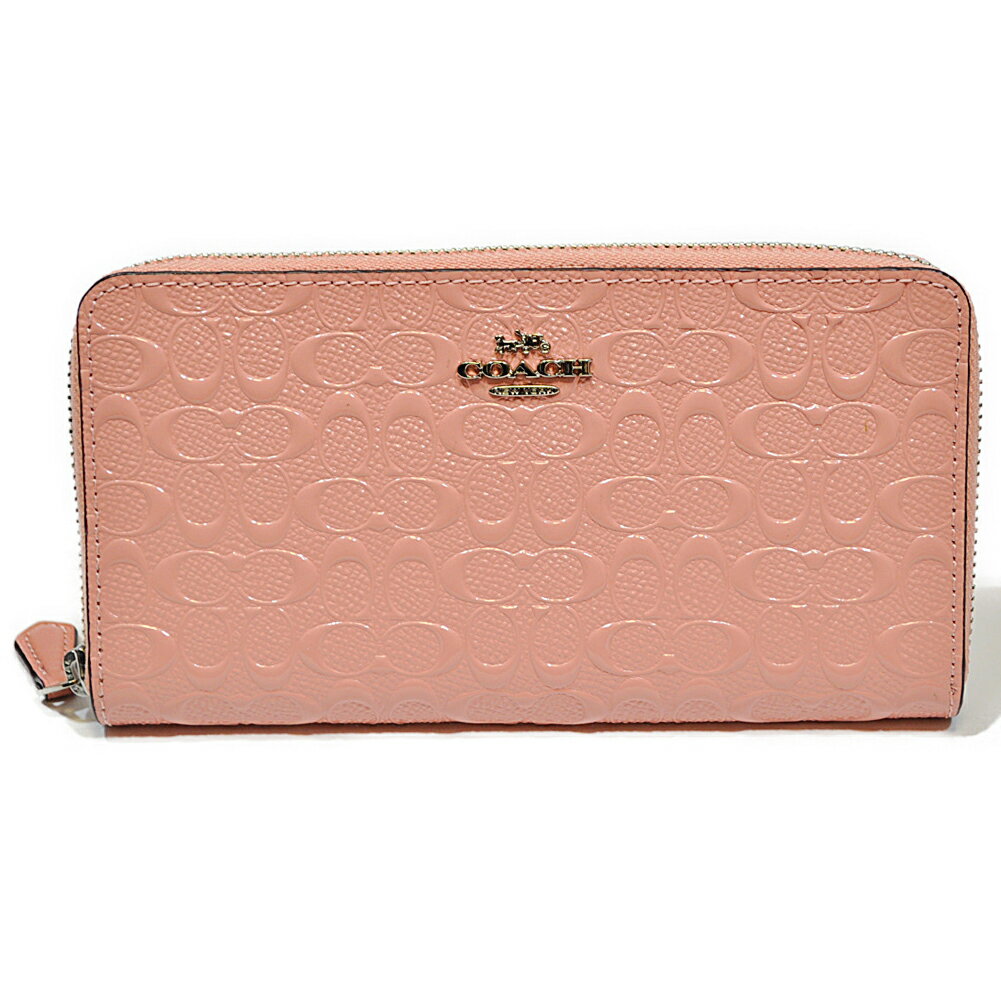 訳あり コーチ COACH 財布 長財布 F54805 SV/ET シグネチャー デボスド パテント アコーディオン ジップアラウンド ペタルのサムネイル