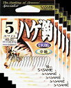 ささめ針 ハゲ鈎　5号 5枚まとめ買い特価　白　HG-01 (SASAME・ササメ・カワハギ）