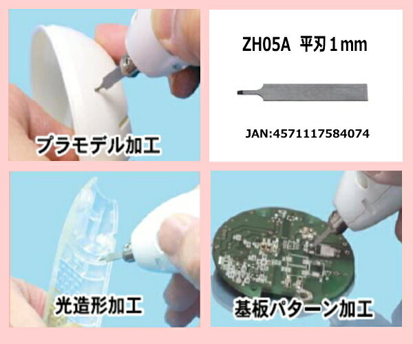 ZH05A 平刃1mm ホビー用小型超音波カッ...の紹介画像2