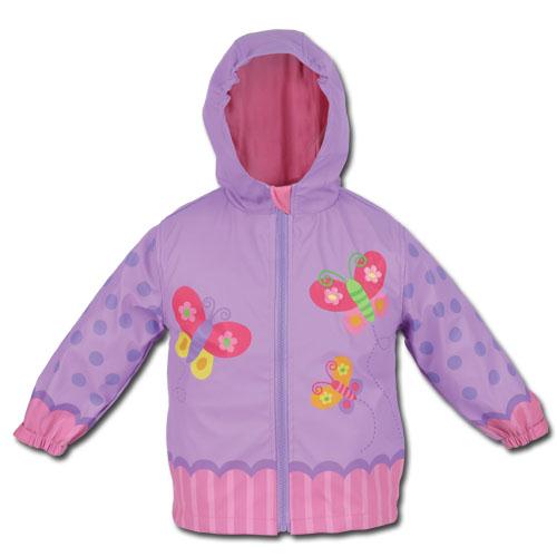 【ニコニコ割引対象】【送料無料】 ステファンジョセフ 女の子用蝶&水玉カラフルレインコート ちょう雨具 チョウカッパ 通園・通学グッズ Stephen Jose...