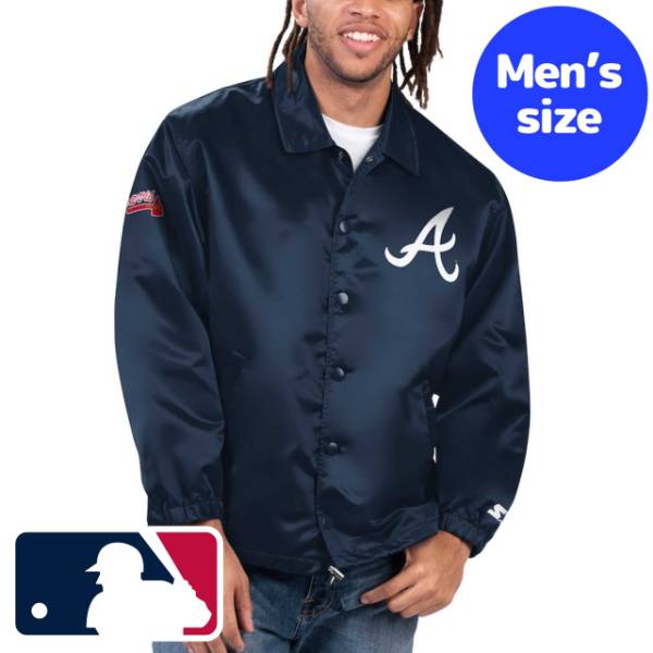 y+N[|z MLBItBV Y AE^[ iCWPbg TeWPbg X^W Wp[ Ag^Eu[uX Atlanta Braves Option Route Satin Jacket