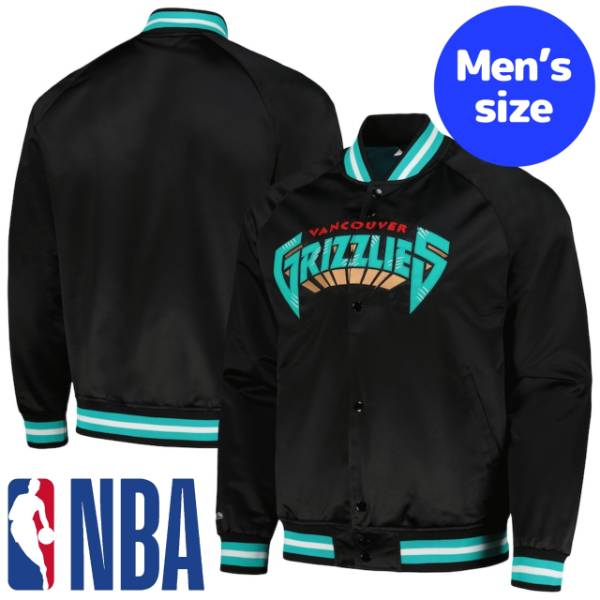 y+N[|z NBAItBV Y AE^[ iCWPbg TeWPbg X^W Wp[ oN[o[EOY[Y Vancouver Grizzlies Hardwood Classics Jacket