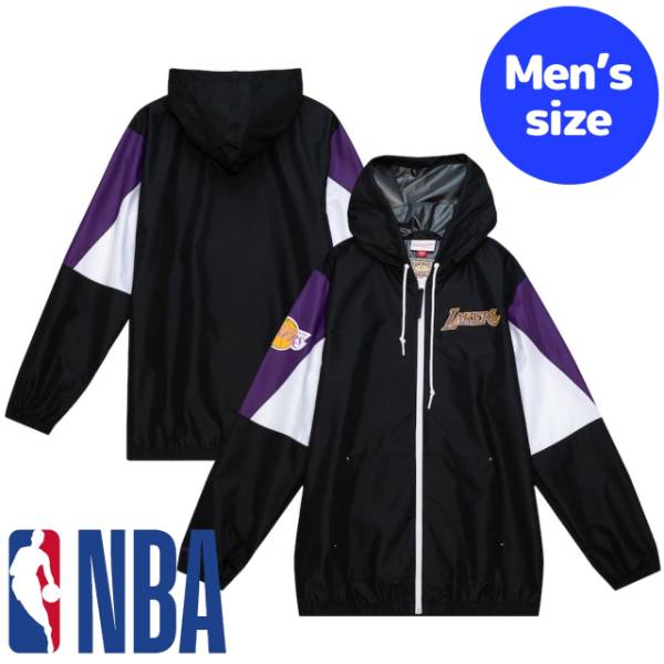 y+N[|z NBAItBV Y EBhu[J[ AE^[ iCWPbg TeWPbg T[XECJ[Y Los Angeles Lakers Throw It Back Windbreaker Jacket