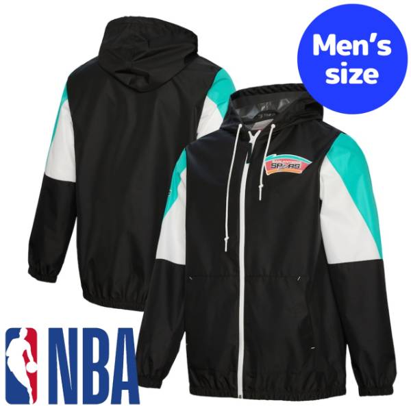 y+N[|z NBAItBV Y EBhu[J[ AE^[ iCWPbg TeWPbg TAgjIEXp[Y San Antonio Spurs Throw It Back Windbreaker Jacket