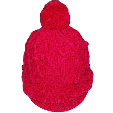 ジンボリー GYMBOREE 女の子用ショッキングピンクポンポン付ニットキャップ帽子 出産祝い 濃いピンクニット帽子 【ラクーポンで送料無料】【楽ギフ_包装選択】