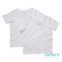 【ニコニコ割対象】 カーターズ carter's 【新サイズ2-14歳用】 男の子用真っ白なエンジェル半袖肌着2枚セット アンダーウェア 子供用下着 肌着 無地...