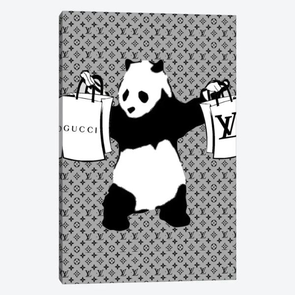 ̵+ݥ ƹȯΤޯʥޡ奢 Old Flower Pattern Shopping Bag Panda W...