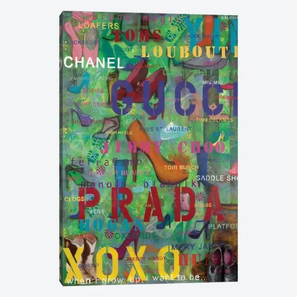 【送料無料】 米国発のお洒落なオマージュアート A to Z of Shoes ルブタン Christian Louboutin キャ..