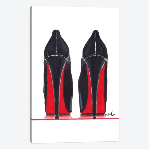 【送料無料 割引クーポン】 米国発のお洒落なオマージュアート Mighty Heels ルブタン Christian Louboutin キャンバスアート 絵画 インテリア 模様替え 店内装飾 結婚祝い 受付 会議室 待合室