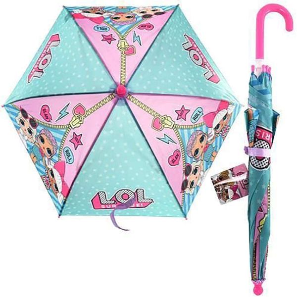  L.O.L. Surprise! L.O.L. サプライズ! キャラクター総柄アンブレラ（Turquoise） 子供用傘 レイングッズ 雨具 LOLサプライズ エルオーエルサプライズ クリスマスギフト 誕生プレゼント