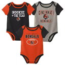 【送料無料+割引クーポン】 NFLオフィシャル ベビー用ボディースーツ3枚セット ロンパース 出産祝い Cincinnati Bengals Baby Boys' Bodysuit Set シンシナティ・ベンガルズ