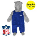 【送料無料】 NFLオフィシャル アメフト フード付き防寒カバーオール モコモコフリースアウター ベビー服 出産祝い ニューヨーク・ジャイアンツ New Yor...