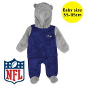 【送料無料】 NFLオフィシャル アメフト フード付き防寒カバーオール モコモコフリースアウター ベビー服 出産祝い ボルチモア・レイブンズ Baltimore...