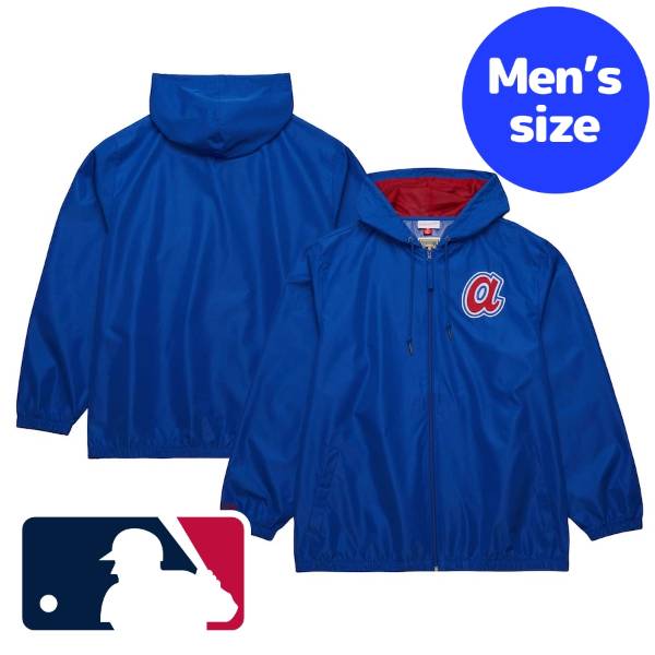 y+N[|z MLBItBV Y EBhu[J[ AE^[WPbg Ag^Eu[uX Atlanta Braves Cooperstown Collection Windbreaker Jacket