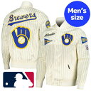 y+N[|z MLBItBV Y X^W o[VeBWPbg AE^[ ~EH[L[Eu[Y Milwaukee Brewers Pinstripe Retro Classic Jacket