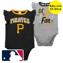 【送料無料】 MLBオフィシャル ベビー服 ロンパース メジャーリーグ ボディースーツ2枚セット カバーオール 肌着 下着 パジャマ 出産祝い ピッツバーグ・パイレーツ Pittsburgh Pirates
