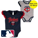 【送料無料】 MLBオフィシャル ベビー服 ロンパース メジャーリーグ ボディースーツ2枚セット カバーオール 肌着 下着 パジャマ 出産祝い ミネソタ・ツイン...