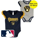 【送料無料】 MLBオフィシャル ベビー服 ロンパース メジャーリーグ ボディースーツ2枚セット カバーオール 肌着 下着 パジャマ 出産祝い ミルウォーキー・...