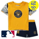 【送料無料】【ベビー・キッズサイズ(0-4歳用)】 MLBオフィシャル キッズ用上下2点セットアップ 子供用上下セット ミルウォーキー・ブリュワーズ Milwa...