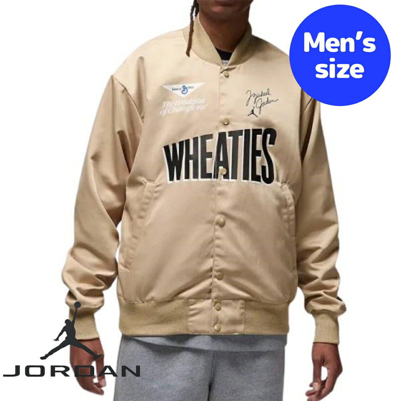 y+N[|z Y WPbg AE^[ Wp[ X^W iCL NIKE W[_ Jordan Flight MVP Wheaties JacketiDesert/Phantomj