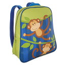 【ニコニコ割引対象】【送料無料】 ステファンジョセフ 男の子用GO-GO BAG青木登りおさるさんリュック バックパック モンキーかばん ブルーバッグ 通園・通学バッグ Stephen Joseph 遠足(4)