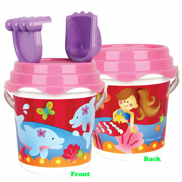 【ニコニコ割引対象】 ステファンジョセフ 女の子用イルカとマーメイドのビーチバケツ4点セット ショベル 砂かき 砂場遊び お砂場セット 知育おもちゃ 玩具 オモ...