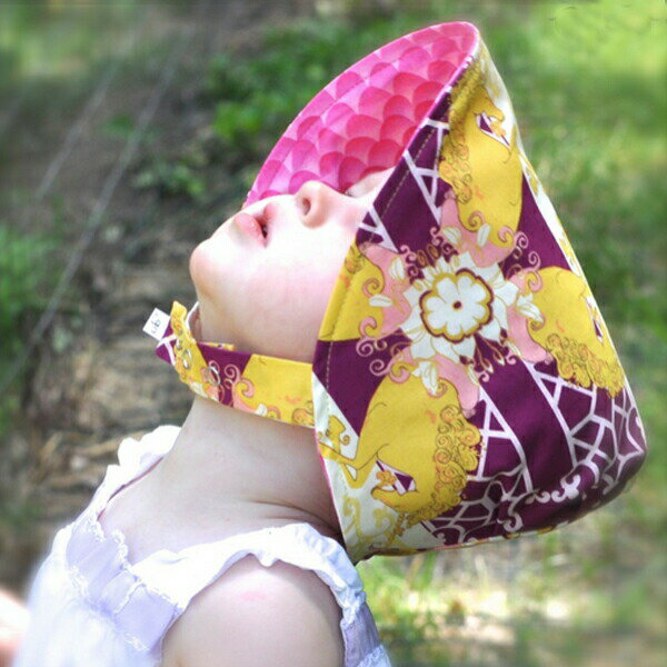 【ニコニコ割引対象】【送料無料】 urban BABY bonnets UB2 オシャレすぎちゃう帽子 【100%完全手作り】 女の子用ゴールデンユニコーン&ピンク花びら柄リバーシブルハット 花柄帽子 出産祝 アーバン ベビー ボネット