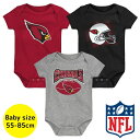 【送料無料】 NFLオフィシャル ベビー ロンパース ボディスーツ3枚セット 半袖 肌着 ボディースーツ 出産祝い アリゾナ・カーディナルス Arizona C...
